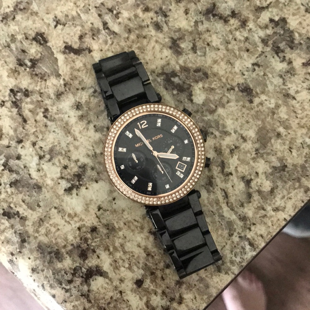 Black/Rose Gold Michael Kors Watch